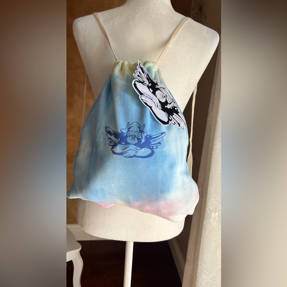 NWT UNRELEASED BOYS LIE Blue Multicolor DrawString Bag &Sticker - Picture 3 of 4